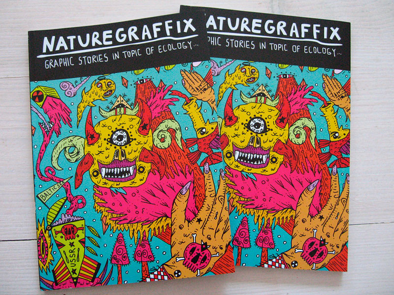 &quot;NATUREGRAFFIX&quot; volume #1, cover. Graphic stories in topic of ecology.