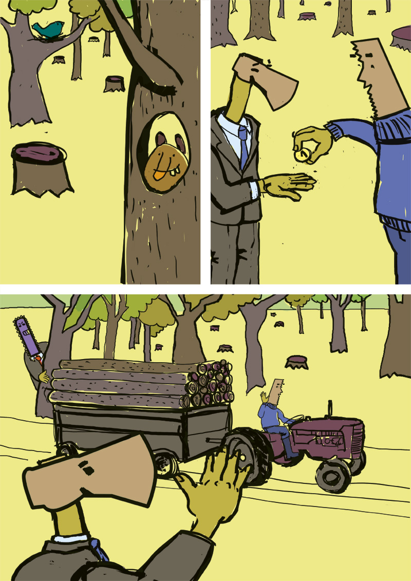 Comic about Forest, Trees are harvested from Forest&amp;nbsp;